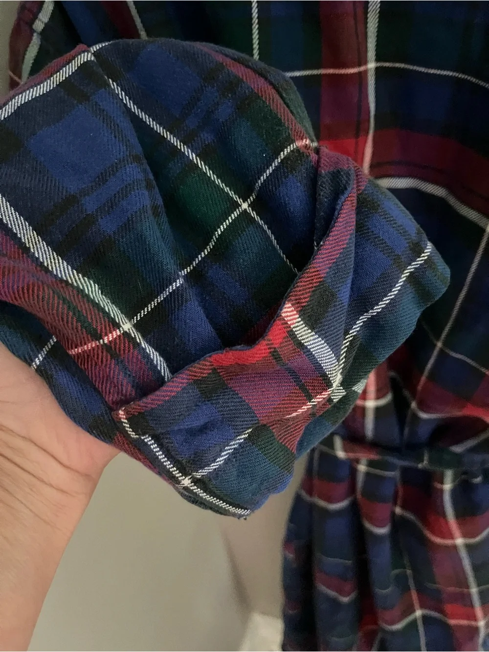 Polo by Ralph Lauren men’s  Plaid Wrap robe - Blue/Red/Green with belt